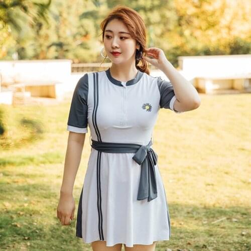 5XL Plus Size Swimsuit Skirt Swimwear For Fat Ladies Bathing Suit Women Swimming Suits Two Piece Set Swimmers Boxer Bottom