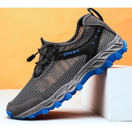 VastWave Summer Breathable Men Hiking Shoes Outdoor Casual Sneakers Shoes for Men Mountain Climing Male Sport Leisure Shoes Man