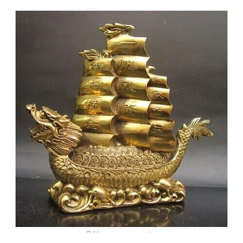 Copper Brass CHINESE crafts decor ation Asian wholesale bronze factory Large copper dragon gold