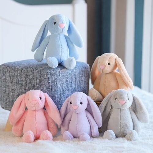 0 12 Months Cartoon Long Ears Bunny Plush Toy Appease Doll Baby Toys For Sleep Animals Stuffed Toys Soft Plush Sleeping Toy