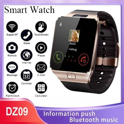 2021 New DZ09 bluetooth smart watch male with camera Sim TFCard SmartWatch fitness tracker for Android IOS