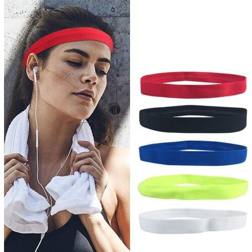 Men Women Headband Sport Sweat Hair Bands Forehead Protection Running Fitness Yoga Tenis Elastic Sweatband