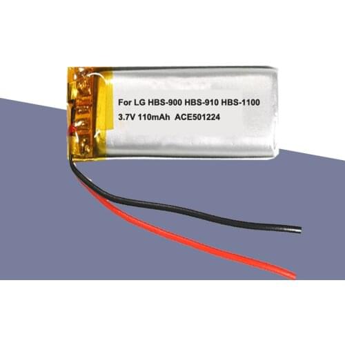 Sale 110mAh AEC501224 Battery For LG HBS-900 HBS-910 HBS-1100 Bluetooth Earphone Headset Batterie Accumulator AKKU