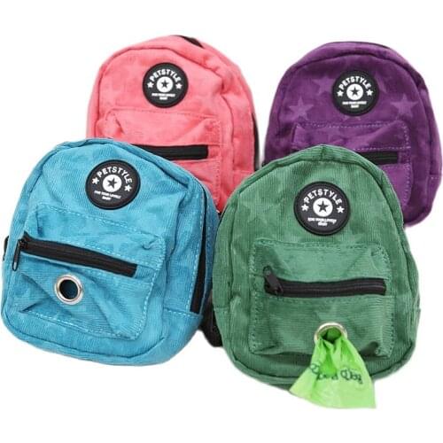 Dog Backpack Retro Obscure Star Self Backpack Dog Protection Type Outing Bag Traction Rope School Bag