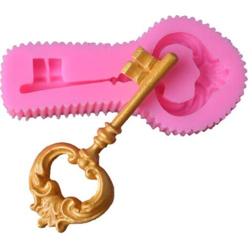 Aomily Retro Magic Key Silicone Mold Cake Fondant Chocolate Cookies Mould DIY Cake Baking Tools Clay Soap Mold Wedding Gifts
