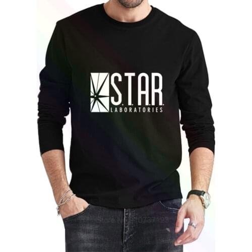 The Flash Series S.T.A.R. Laboratories Logo T-Shirt 2021 Newest Summer Mens Long Sleeve Popular Tees Shirt Tops Novel Unisex