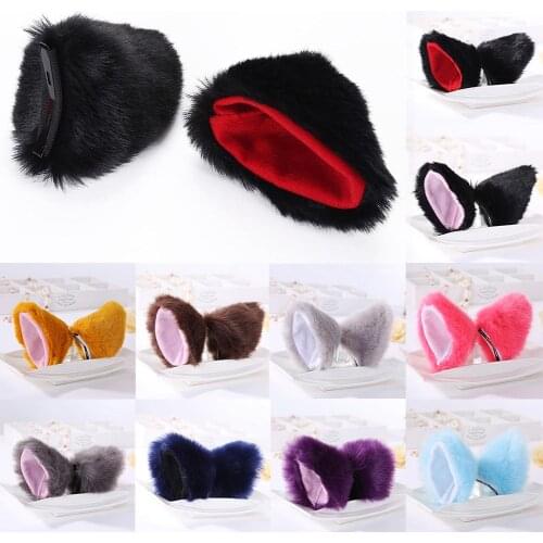 1Pair Fox Cats Ear Furry Girls Hair Clip Hairpin Cosplay Costume Photo Props barrette right onto your hair
