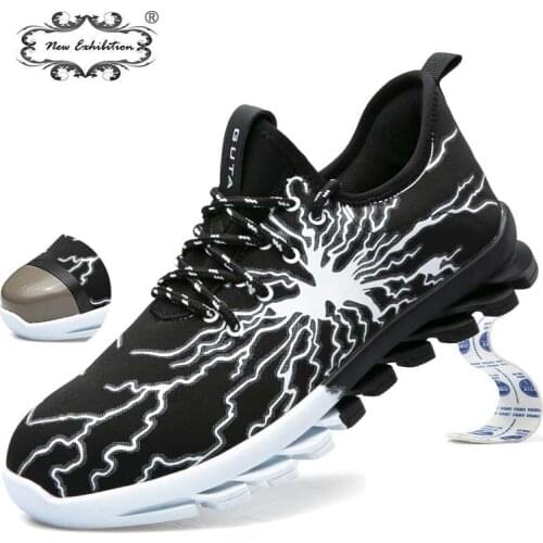 New exhibition fashion Safety Men Shoes breathable trend wild Non-slip casual sneakers Steel Toe Anti-piercing Work Safety Boots