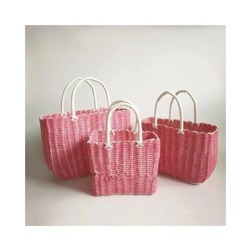 Women Weave Straw Beach Bags Designer High Quality Shopping Totes Bag Ladies Cute Traveling Bags plastic wholesale