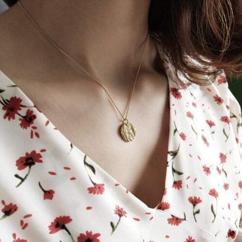 1pc Womens Authentic 925 Sterling silver Irregular Geometric Pendant Choker necklace FINE jewelry X114