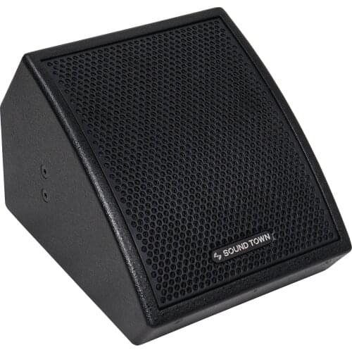 Sound Town CARME Series 8" Coaxial 2-Way Professional PA DJ Stage Monitor Speaker, Black with U Mounting Bracket (CARME-U8MB)