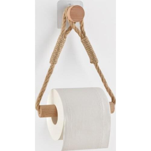 1Pc Retro Bathroom Toilet Hanging Roll Paper Holder Wall-mounted Kitchen Decorative Towel Storage Rack