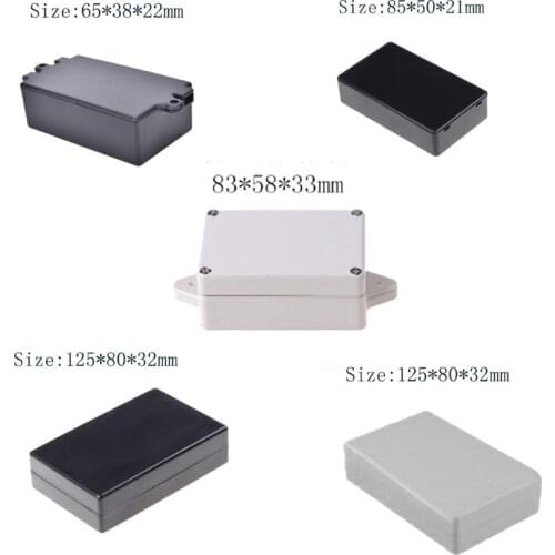 1PC Waterproof DIY Housing Instrument Case Plastic Electronic Project Box Electric Supplies Black White 6Styles