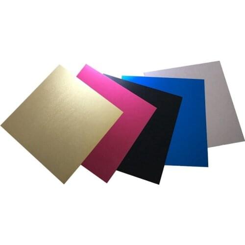 1050 5052 0.5mm 1.0mm 100mmx100mm 7 Color Anodized Aluminium Plates Blank Laser Engraved Marking Material Aluminum Sheets