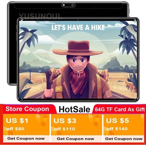 2.5D IPS Screen 10 Inch Android Tablet PC Play Store Quad Core 2GB RAM 32GB ROM WIFI GPS Dual SIM Card 3G Phone Call+Free Gifts
