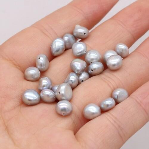 20pc/lot Natural Cultured Pearl Bead Sliver Color Loose Beads for Tribal Jewelry Making Bracelet Earrings Accessories