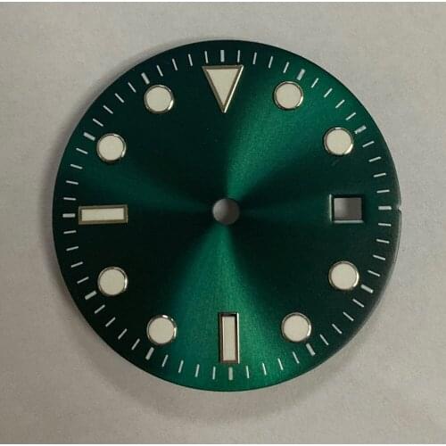 29mm Green Luminous Watch Dial for ETA 2836 for Japan 8215 8205 and Mingzhu 2813