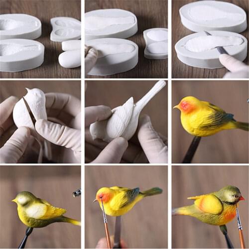 3D Little Bird Fondant Cake Silicone Mold Cookies Candy Molds Biscuits Chocolate Mould Baking Cake Decoration Tools Clay Soap