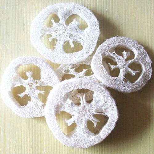 4-6Cm Wide 50Pcs/Lot Natural Loofah Slice Diy Customize Soap Tools,Cleaner,Sponge Scrubber,Facial Soap Holder