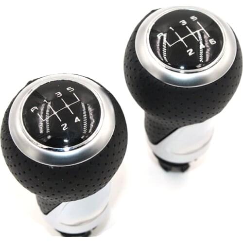6 speed 5 Speed Leather Gear Shift Only Knob for Audi A4 S4 B8 8K A5 8T Q5 8R S Line 07-15 Shifter Handle car parts