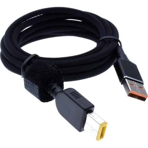65W USB male head to DC Square Plug Power Supply Adapter Cord 1.8m for Laptop Lenovo Thinkpad 20V 2.25A 3.25A