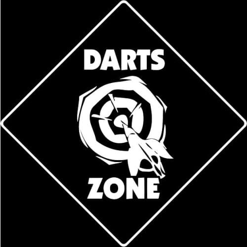 Car Sticker Darts Crossing Sign Zone Motorcycle Accessories Reflective Nice Quality Vinyl Decal Black/Silver,14x14cm