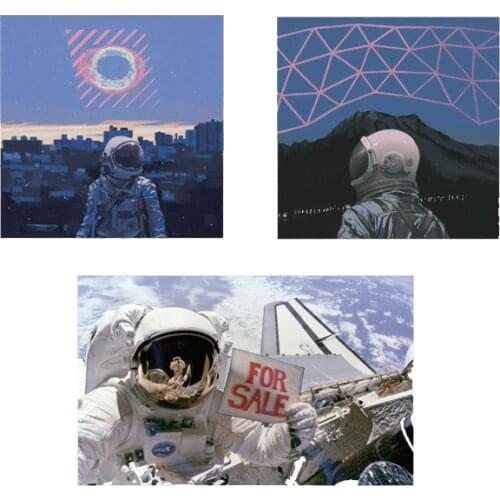 Brand Cartoon Anime Iron on Patches Astronaut Heat Transfer Stickers Patches Clothing Applications Clothes Decor DIY T-shirt E