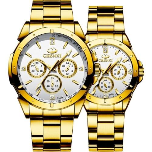 CHENXI Couple Watch Luxury Ultra-thin Large Dial Simple Waterproof Fashion Luminous Business Casual Quartz Watch WA230