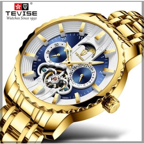 Relogio Masculino TEVISE Mechanical Automatic business Mens Watches Top Brand Luxury Stainless Steel Wrist watch clock men