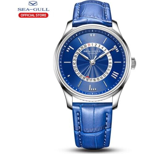 Seagull watch male waterproof steel belt mechanical watch business casual calendar automatic mechanical watch 819.37.6038