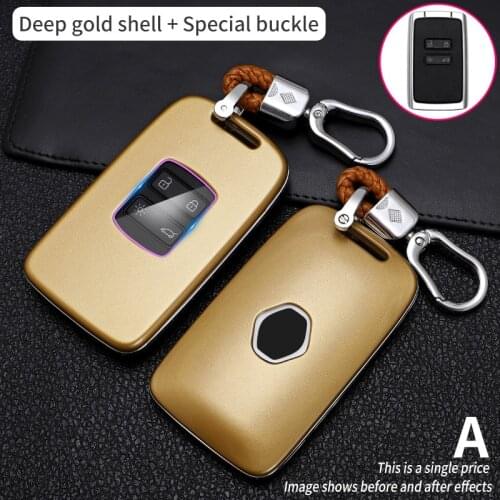 ABS Carbon Fiber Car Key Case Cover For Renault Kadjar Megane QM5 QM6 Sandero Koleos Remote Key Protector Shell Fob Accessories