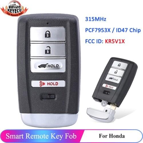 KEYECU KR5V1X 315MHz PCF7953X ID47 Chip Smart Remote Key Fob for Acura MDX RDX ILX TLX 2014 2015 -2020 A2C32523200 A2C32523300