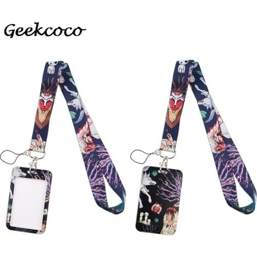 J2245 Cartoon Card Holder ID Holder Bus Card Holder Staff Card With Lanyard