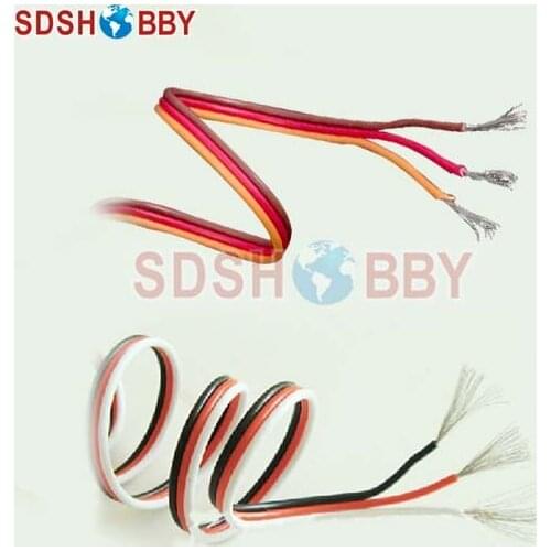 DIY Futaba /JR Color 22# 22AWG Servo Extension Cable/ Flat Cable 1M without Connector
