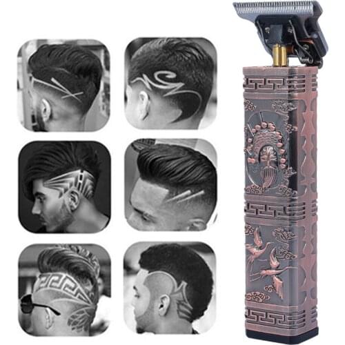Electric Hair Clipper Mens Hair Trimmer Precision Professional Hair Trimmer T-Blade Cordless USB Rechargeable Hair Cutter Tool
