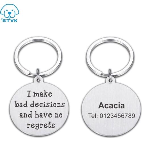 Free engraving Pet Dog Tag Puppy Cat Kitten Dogs Collar Accessories Dog Name Tags Customized Stainless Steel ID Tag Personalized