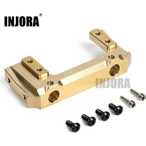 INJORA 1PCS 85g Brass Front Bumper Mount Servo Stand for 1/10 RC Crawler Axial SCX10 II 90046 Upgrade Parts