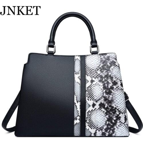 JNKET New Womens Bag Fashion Snake Print Shoulder Bag Casual Crossbody Bag Ladies Sling Bag