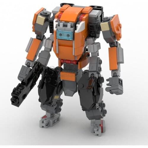 331Pcs 14cm MOC Mecha Model DIY STEM Small Particle Building Blocks Educational Toy