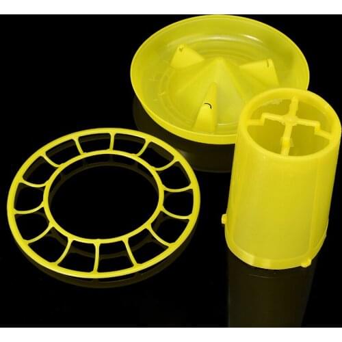 1pc Chicken Feeding Bucket 1kg Chicken Feed Bucket Poultry Plastic Chick Quail Feeders For Pigeons Birds