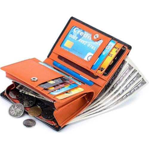 Japan Style Man Short Wallet Coin Purse Genuine Leather Men Wallet Driver License Slim Bank Credit Card Holder Male Change Purse