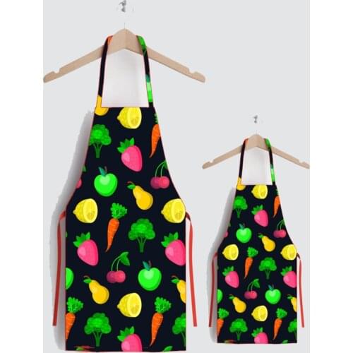 Strawberry Mother Child Stain-resistant Kitchen Apron