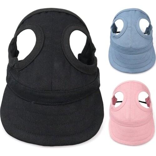 Pet Summer Canvas Cap Baseball Cap Designed Hole for Ears Cap Chihuahua Yorkshire Pet Products