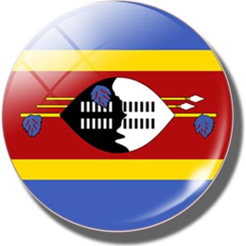 The Kingdom of Swaziland Flag 30MM Fridge Magnet Swaziland Glass Dome Magnetic Refrigerator Stickers Note Holder Home Decoration