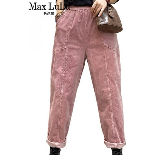 Женские вельветовые брюки Max LuLu China At AliExpress