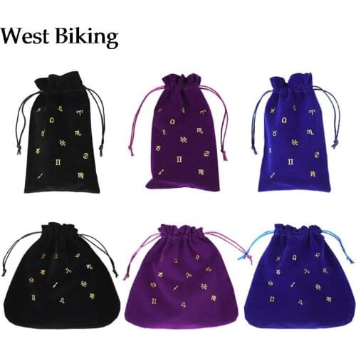 Constellation Oracle Card Storage Bag Drawstring Jewelry Pouch Soft Flannel Playing Cards Dice Bag Witch Divination Accessories