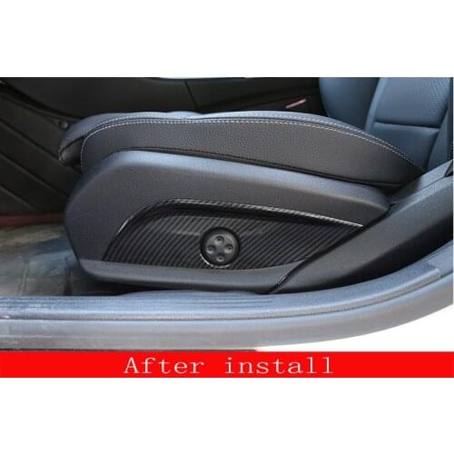 Carbon Fiber Car Seat Adjust Switch Cover Panel Trim For Mercedes Benz GLC/CLS/E/C Class W205 W212 W213 Car Accessories