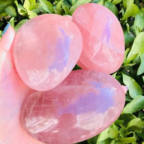 1Pcs Natural rose powder crystal massage, reiki healing beautiful crafts home decoration decoration pieces beautiful gifts