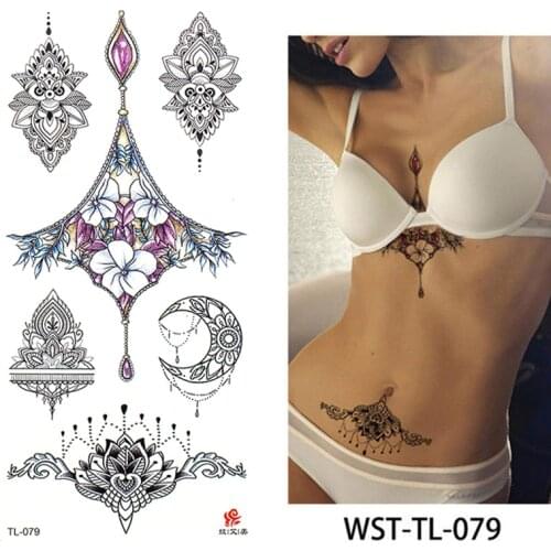 2021 New Fashion Geometry cool Temporary Tattoo Sticker Women Minimalist lines pattern Body Art New Design Fake Men Tattoos