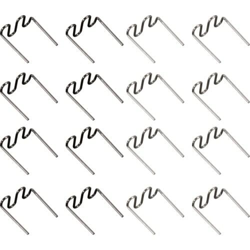 100 Pcs 4 Types Precut 0.6mm-0.8mm Hot Wave Flat Staples Stainless Steel Universal For Plastic Stapler Repair Welder Repair Tool